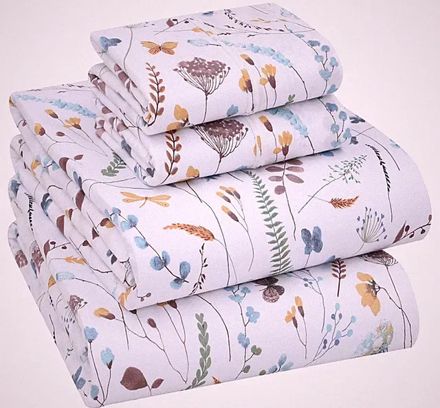 100% Cotton Sheets - Crispy Cooling Percale Sheets for Full Size Bed, Breathable
