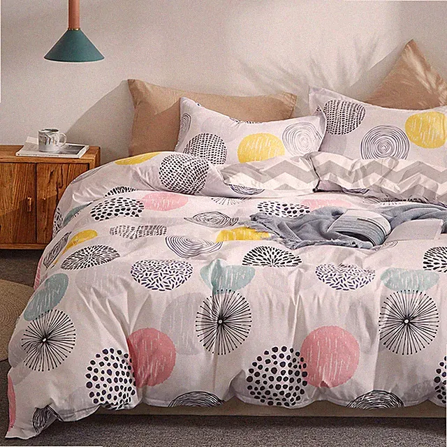 3 Piece Duvet Cover Set Queen (1 All Season Design Summer Duvet Cover + 2 Pil...