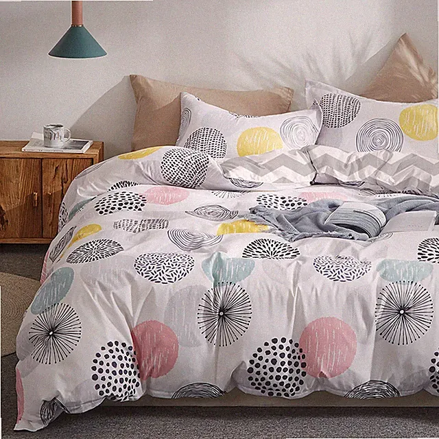 3 Piece Duvet Cover Set Queen (1 All Season Design Summer Duvet Cover + 2 Pillow