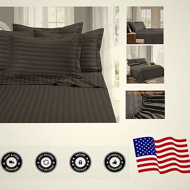 Best, Softest, Coziest 6-Piece Sheet Sets! - 1500 Premier Hotel Quality Luxur...