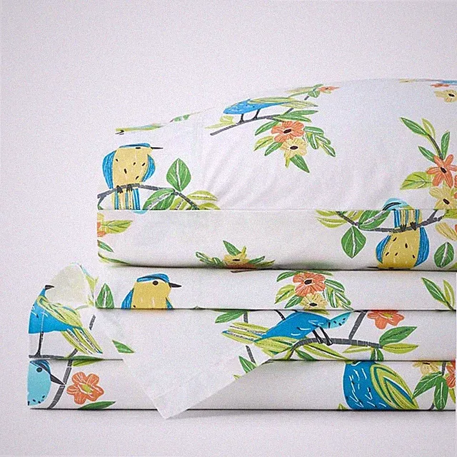 Company Cotton Summer Prints Classic Cool Cotton Percale Bed Sheet Set