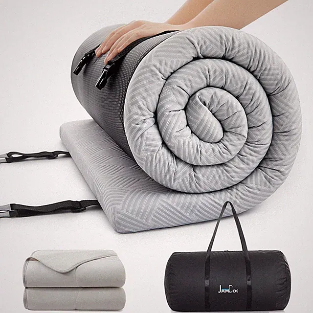 Cooling Foam Camping Mattress and Cooling Comforter Set for Hot Sleeper,Cot M...