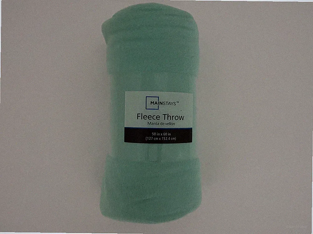 Mainstays Aqua Summer Fleece Throw 50in x 60in Aqua