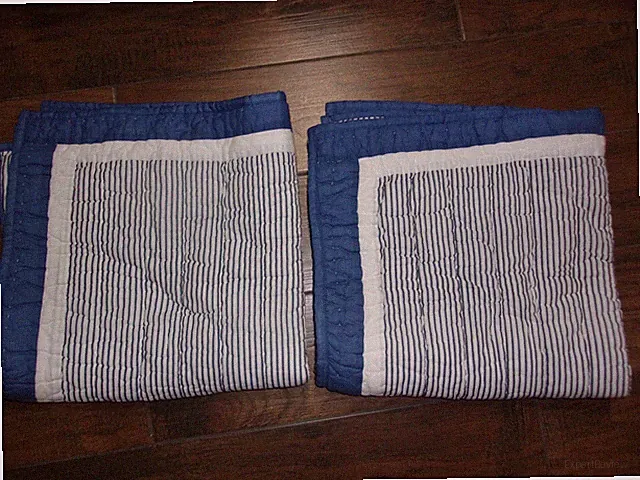New The Company Store Summer Isles Stripe Block Euro Pillow Shams