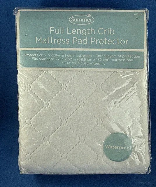 Summer Crib Mattress Pad Protector 2014 Waterproof Full Length NEW 27x52 Layers