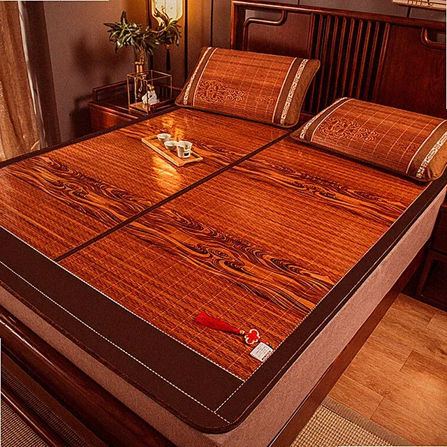 Summer Sleeping Mat Bamboo Bed Cover Luxury Bed-mat For Summer Cool Ice Silk Set