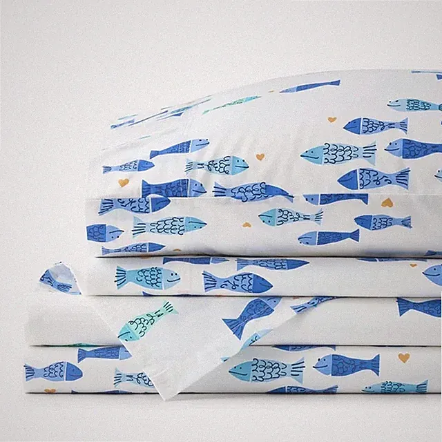 The Company store Summer Prints Classic Cool Cotton Percale Bed Sheet Set