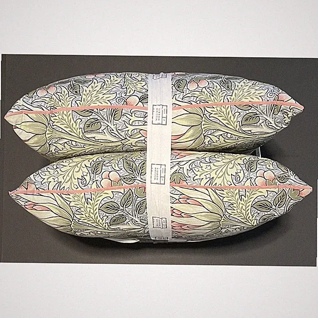 WILLIAM MORRIS Artichoke Summer EURO PILLOWS Shams Set Pair Of 2 Pink Green Blue