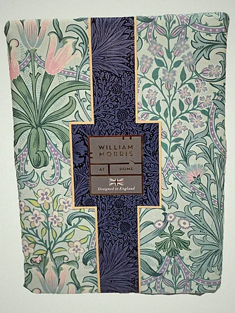 WILLIAM MORRIS Woodland Weeds Summer Floral 3PC KING Duvet Cover Set NWT